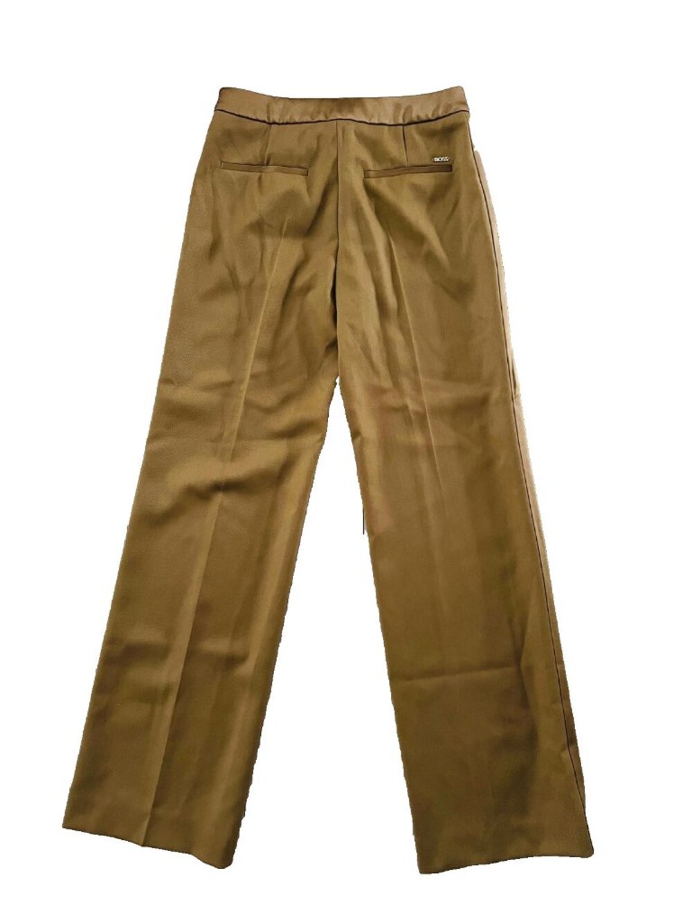 Boss Tackea Virgin Wool Tuxedo Trousers in Camel ( US 2 ) - Picture 6 of 10
